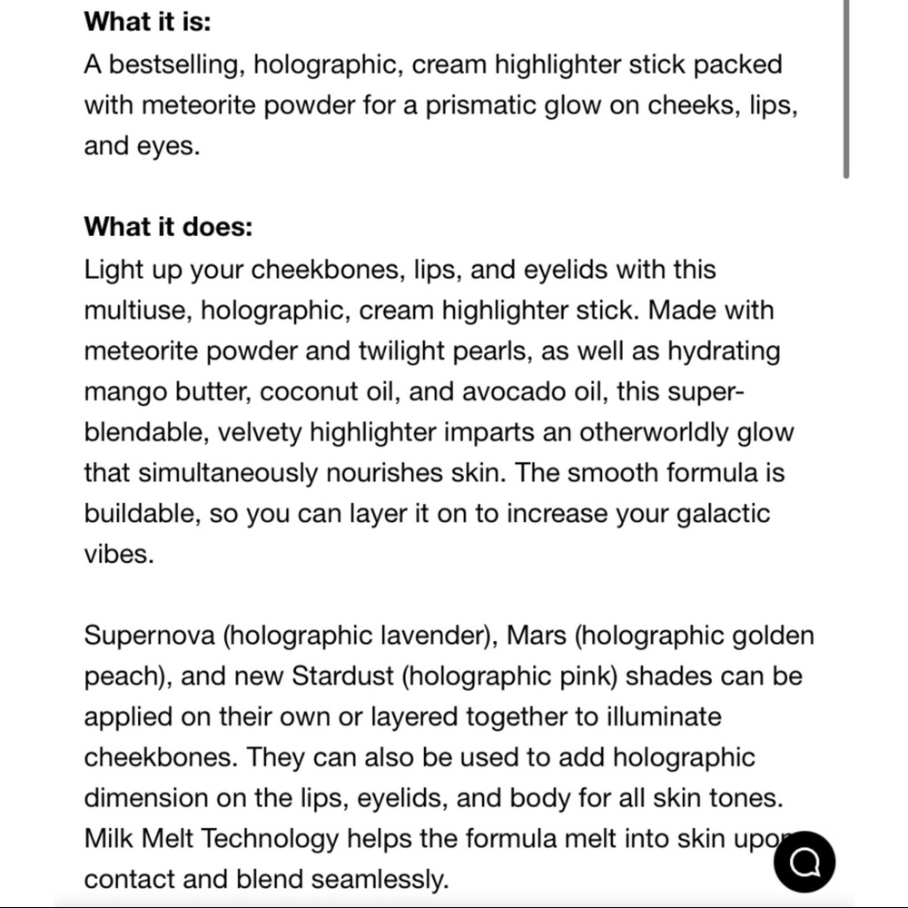 Milk Makeup Holographic Stick Mars Golden Peach - Picture 8 of 12